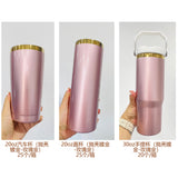 Rose gold color mirror gold underneath 20oz mugs/Straight tumbler & 30oz Flip Straw tumblers-Gabby