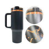 USA warehouse RTS_25 pack 40oz H2.0 copper plated black tumblers with handle for laser engraving-Gabby