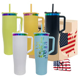 customization birthday wedding Commemorative gifts new leak proof rainbow plated underneath 40oz curved tumbler with lids and straws for laser engraving -Gabby