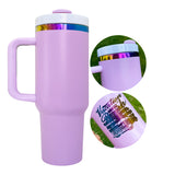 USA 20 pack H2.0 40oz macaron rainbow plated quencher tumbler mugs cups for laser engraving -Gabby