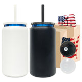 USA warehouse RTS_25 pack 16oz blue plated underneath stainless steel cans for laserengraving _Gabby