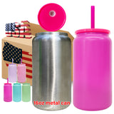 RTS USA warehouse 25 pack sublimation candy colored gold underneath 16oz Stainless Steel Can -Gabby