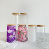 USA warehouse RTS-12oz frosted glass cans with bamboo lids for DIY -Gabby