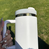 USA warehouse RTS_20pcs pack black plated underneath  white powder coated H2.0 40oz coffee tumbler for laser engrave -Gabby