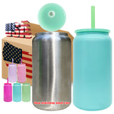 RTS USA warehouse 25 pack sublimation candy colored gold underneath 16oz Stainless Steel Can -Gabby