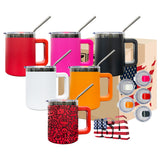 10oz black plated powder coated handle coffee mug with sliding lids for laser engraving-25 pack-USA warehouse