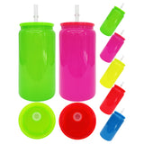 YIPAI USA warehouse RTS_25 pack 50 pack 16oz NEON glass cans with colored lids_Gabby