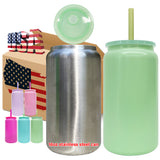 RTS USA warehouse 25 pack sublimation candy colored gold underneath 16oz Stainless Steel Can -Gabby