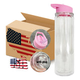 YIPAI USA warehouse RTS_15oz 25 pack kids plastic bottle tumblers with colored lids_Gabby