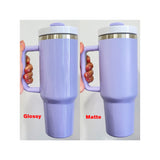 RTS 25 pack USA H2.0 blank sublimation glossy matte macaron 40oz tumbler with handle and straw-Gabby