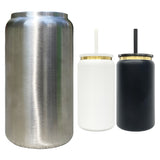 25 pack USA warehouse 16oz Gold underneath stainless steel white and black mixed cans _Gabby