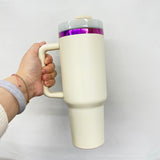 USA warehouse RTS_20 pack powder coated H2.0 40oz purple plated mixed colors tumblers with handle for laser engraving-Gabby