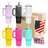 USA warehouse 16 pack_flip straw leak proof powder coated rainbow plated underneath 40oz tumbler_Gabby