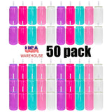 USA warehouse RTS_ 50 pack 16oz macaron glass cans with colored pp lids _Gabby