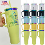 customization birthday wedding Commemorative gifts new leak proof rainbow plated underneath 40oz curved tumbler with lids and straws for laser engraving -Gabby