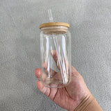 USA warehouse RTS_6pcs 8pcs 12pcs pack 16oz Libby clear glass cans with bamboo lids for sublimation_Gabby