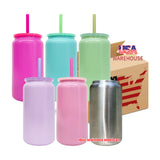 RTS USA warehouse 25 pack sublimation candy colored gold underneath 16oz Stainless Steel Can -Gabby