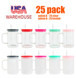 YIPAI USA warehouse RTS_17oz single walled clear glass mugs with handle and PP lids_Gabby