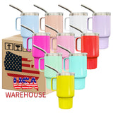 3oz stainless steel beer shot glass with handle for sublimation -50pcs pack RTS USA warehouse