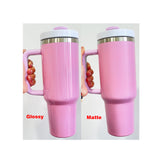 RTS 25 pack USA H2.0 blank sublimation glossy matte macaron 40oz tumbler with handle and straw-Gabby