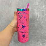 RTS 25 pack  20oz Christmas straight tumblers with rainbow plated Laser engraved Disney Designs_Gabby