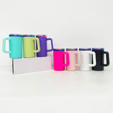 USA warehouse 20 pack-20oz rainbow plated powder coated mugs for laser engraving with handle-Gabby