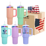 RTS USA warehouse 20 pack 40oz H2.0 rainbow plated powded coated tumblers for laser engraving _Gabby