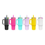 16 pack flip straw leak proof powder coated rainbow plated underneath 40oz tumbler-Gabby