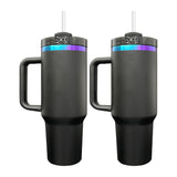 USA warehouse RTS_20 pack 40oz H2.0 Blue- Purple Chroma plated black tumblers with handle for laser engraving-Gabby