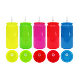 YIPAI USA warehouse RTS_25 pack 50 pack 16oz NEON glass cans with colored lids_Gabby