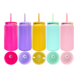 25 pack RTS USA warehouse Powder coated Rainbow underneath 16oz Stainless Steel Tumbler Can -Gabby