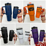 New Arrival- Halloween colors family sets 14oz/40oz Black Mirror underneath powder coat Quencher tumblers-Gabby