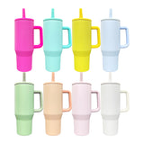 USA warehouse RTS_16pack USA warehouse blank sublimation macaron 40oz modern leak proof flip top straw tumbler_Gabby