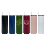 25 pack-New Style 2025 20oz Skinny Copper Plated Tumbler With Lid And Straw Mix Colors For Iced Coffee And Tea