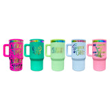 25pcs pack-powder coated stainless steel kids leak proof outdoor rainbow plated underneath 20oz flip straw tumbler mugs-Gabby