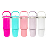 RTS USA warehouse 25 pack 30oz glossy macaron flip straw tumblers for sublimation_Gabby