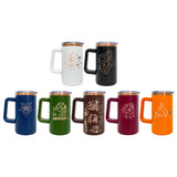 USA warehouse-2opack 20oz copper plated underneath powder coated coffee mug with handle for laser engraving-Holly