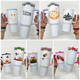 USA warehouse-Halloween 20 pack 40oz glow in the dark leak proof lids handle tumblers for sublimation-Gabby