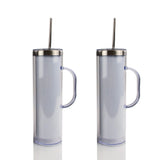 Shipping free-20oz Stainless Steel Travel Snow Globe Mug Double Wall Sublimation Snow Globe Tumbler with handle-Gabby