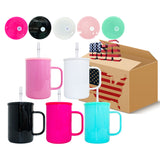 USA warehouse RTS_25 pack 17oz macaron colored glass mugs with colored lids_Gabby