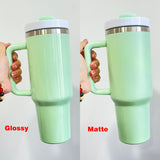 RTS 25 pack USA H2.0 blank sublimation glossy matte macaron 40oz tumbler with handle and straw-Gabby