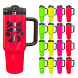 USA warehouse 20pack mirror black plated underneath 30oz 40oz H2.0 NEON colored blank sublimation tumbler mugs for laser engraving-Gabby