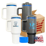 20 pack USA warehouse_black white powder coated blue plated underneath H2.0 40oz quencher tumbler with silicone boot sleeve for laser engraving_Gabby