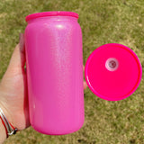 USA warehouse RTS-50pack 16oz shimmer glass cans with PP lids for sublimation -Gabby