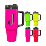 USA warehouse 20pack mirror black plated underneath 30oz 40oz H2.0 NEON colored blank sublimation tumbler mugs for laser engraving-Gabby