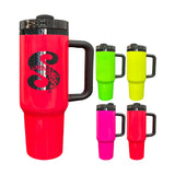 USA warehouse 20pack mirror black plated underneath 30oz 40oz H2.0 NEON colored blank sublimation tumbler mugs for laser engraving-Gabby