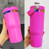 25 pack mirror rainbow plating Children's 20oz water bottle with portable handle and flip top straw for laser engraving