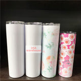 Big Sale USA_25pcs pack 30oz blank sublimation arc edge straight tumblers multiple options_Holly