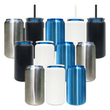 USA warehouse RTS_25 pack 16oz blue plated underneath stainless steel cans for laserengraving _Gabby