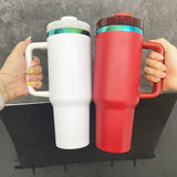 20 pack powder coated Christmas green underneath 40oz H2.0 travel tumbler for laser engrave-Gabby